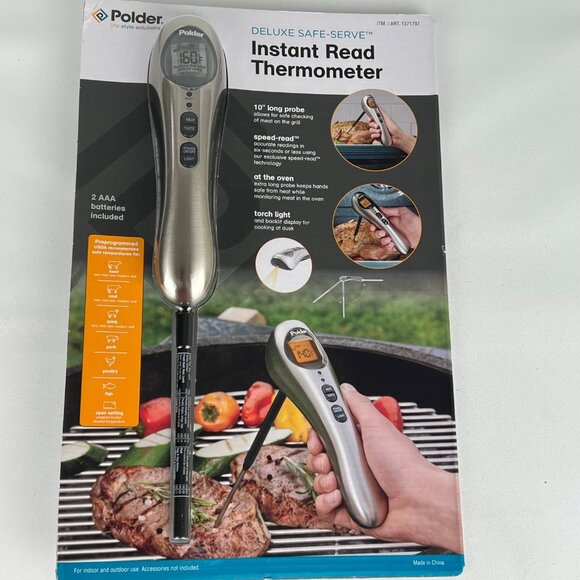 POLDER Safe Serve Deluxe Instant Read Thermometer 10 inch Probe - Picture 4 of 11